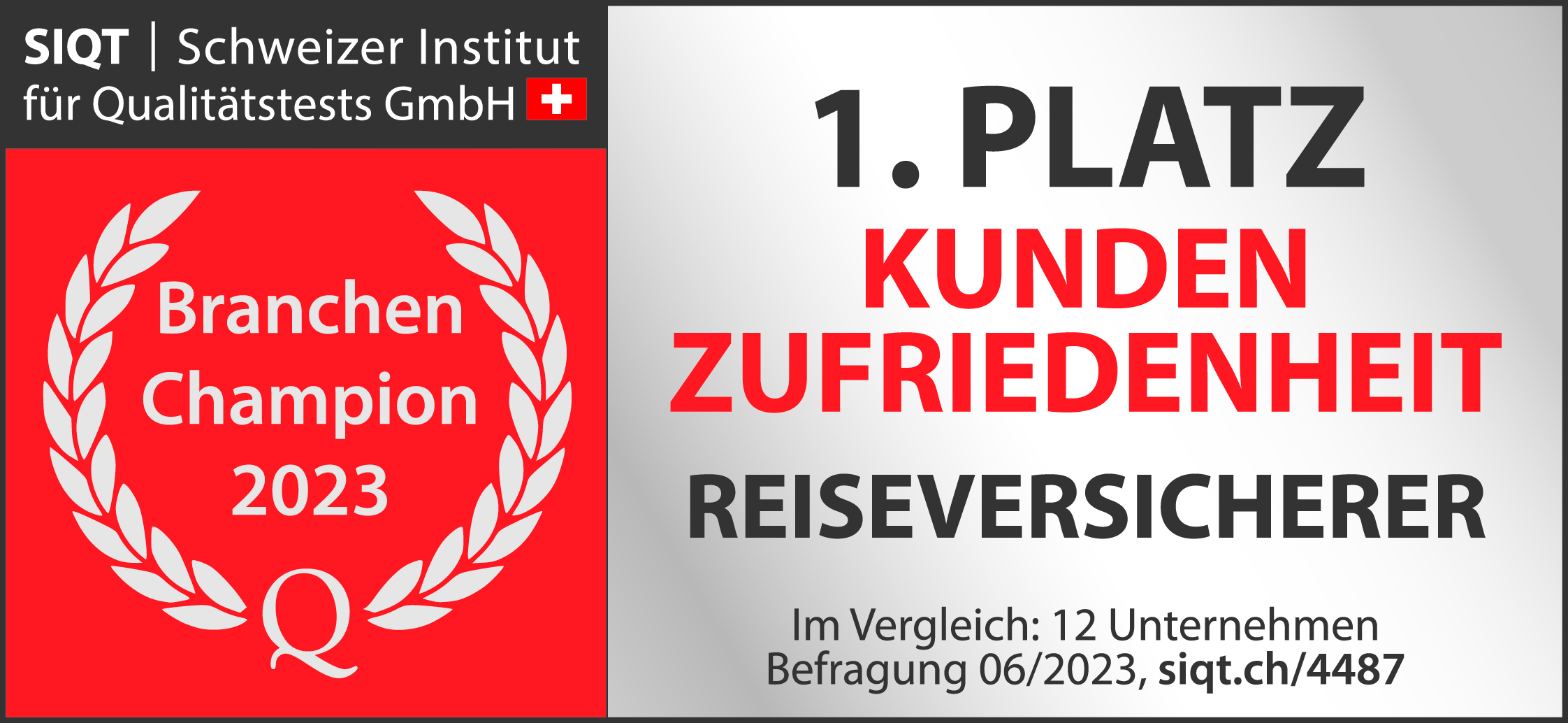 Siegel Branchen Champion 2023 1. Platz